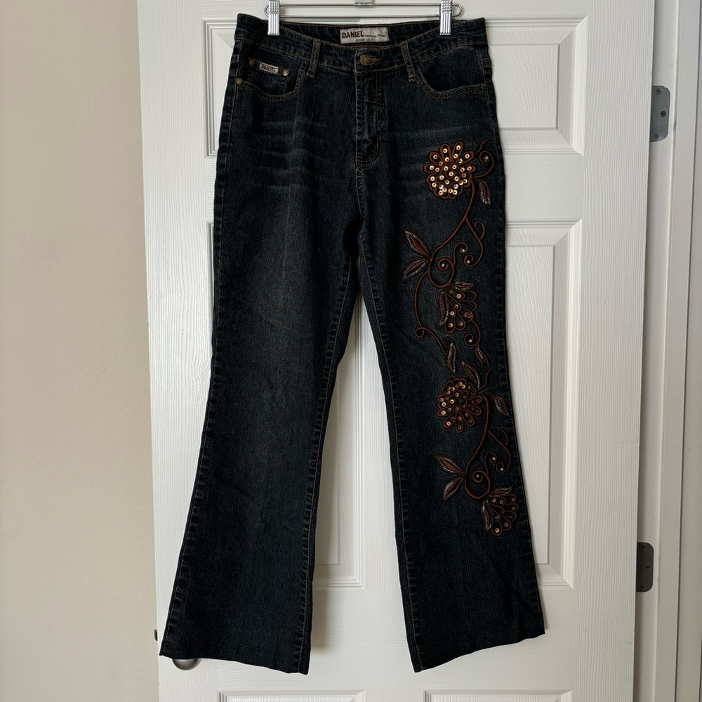 Daniel Original Design Jeans Vintage Embroidered Embellished Size 11-12